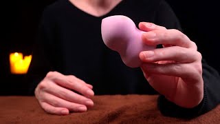 ASMRいろんな種類のパフで顔を作っていきます😀  Makeup Puff and Sponge Tapping on Your Face for sleepNo Talking [upl. by Shipman]