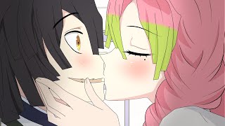 Mitsuri x Obanai  Kimetsu no Yaiba animation [upl. by Asik]