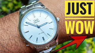 QampQ Silver S294J201Y amp blue S294J202Y unboxing amp review Fluted Bezel Watch citizen rolex [upl. by Etnovert]