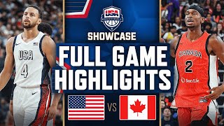 CANADA vs USA  USAB SHOWCASE  FULL GAME HIGHLIGHTS  July 10 2024 [upl. by Anima]