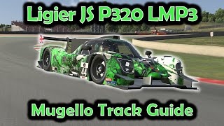 iRacing Track Guide Mugello Ligier JS P320 LMP3  W9 S1 2024 [upl. by Atirat629]