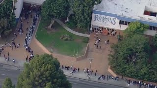 LAUSD Back to School Students met with long lines [upl. by Gilemette]