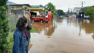 Flooded street in Brazils Porto Alegre  AFP [upl. by Audrye810]