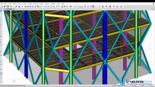 Robot Structural Analysis 2020  FastTrack Modeling  Steel building using SMF amp SCBF systems [upl. by Turk]