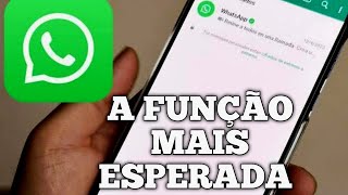 Nova Atualização do WhatsApp A função mais Esperada [upl. by Ajiak]