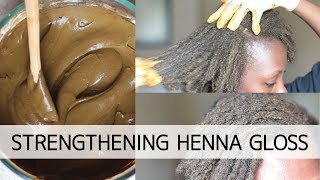 Strengthening Henna Hair Gloss on 4c Natural Hair [upl. by Diane-Marie545]