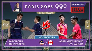 AARON CHIASOH WY 🇲🇾 vs DONGYAKURA 🇨🇦 LIVE Paris 2024 OLY Badminton LIVE Darence Chan Watchalong [upl. by Laval683]