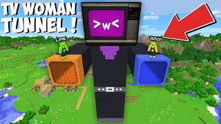 Which LAVA vs WATER TUNNEL INSIDE TV WOMAN HANDS IS BETTER in Minecraft  SECRET TV WOMAN PASSAGE [upl. by Wernda]