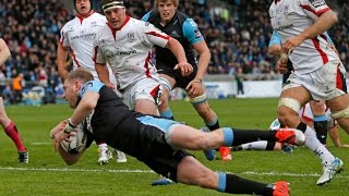 Glasgow Warriors v Ulster Highlights – GUINNESS PRO12 201415 [upl. by Pincince19]