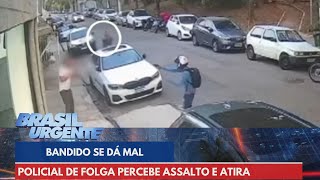 Policial de folga percebe assalto e atira em bandido na Zona Sul de SP  Brasil Urgente [upl. by Breech]