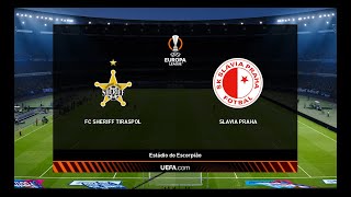 ⚽ Sheriff Tiraspol vs Slavia Prague UEFA Europa League 11302023 🎮 gameplaysimulation [upl. by Anned]