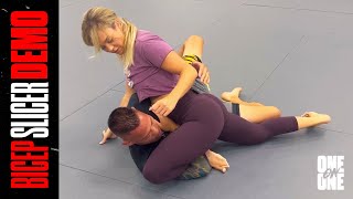 Laura Sanko MMA Demo  Bicep Slicer [upl. by Acemaj]