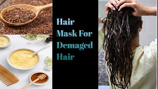 DIY Hair Mask For Dry Hair Flaxseed Hair Mask [upl. by Kary]