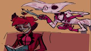 Hazbin Hotel Comic Dub Angel Snips Off Alastor Hair [upl. by Chancelor177]