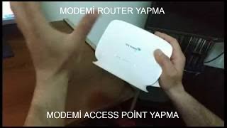 Modemi router olarak kullanma access point [upl. by Smitty139]