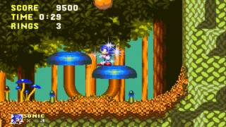 Sonic 3 And Knuckles  Mushroom Hill Zone Giant Ring Locations [upl. by Esorlatsyrc]