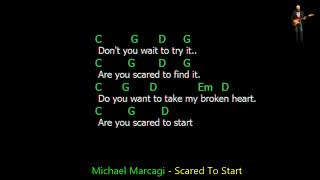 Michael Marcagi  Scared To Start  Lyrics Chords Vocals [upl. by Eceirahs206]