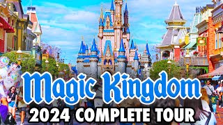 Magic Kingdom 2024  Walkthrough amp Rides at Walt Disney World 4K [upl. by Esahc]