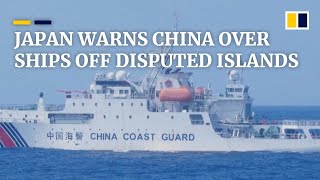 DiaoyuSenkaku islands spat deepens as Japan warns China over coastguard ships in East China Sea [upl. by Ennayehc]