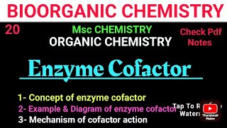 Enzyme Cofactor  Apoenzyme amp Holoenzyme mscchemistrynotes bioorganic itschemistrytime [upl. by Soinski]