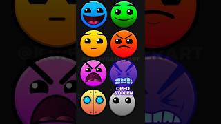 Geometry Dash Difficulty Face Names Style Mix geometrydash art [upl. by Nolie]