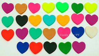 Learn Colors with Play Doh heart  Playdoh Learn the Alphabet  ABC Song with Play Dough for kids [upl. by Neysa]