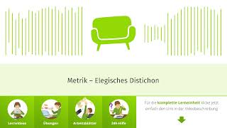 Metrik – Elegisches Distichon einfach erklärt  sofatutor [upl. by Alyakcm]