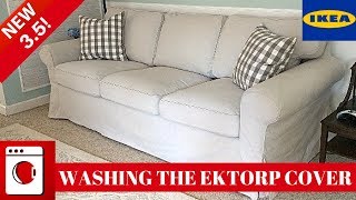 WASHING THE IKEA EKTORP 35 COVER  KID AND PET FRIENDLY COUCH [upl. by Nelram744]