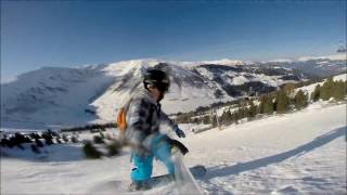 Snowboarding Harakiri Black Run Fail Mayrhofen Austria 2016 [upl. by Akeem]