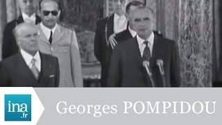 Georges Pompidou reçoit Habib Bourguiba à lElysée  Archive vidéo INA [upl. by Alleram]