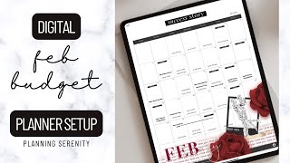 DIGITAL BUDGET PLANNER SETUP  THE SIMPLE BUDGET  HOW TO LINK PAGES IN GOODNOTES  FEBRUARY BUDGET [upl. by Cahilly859]