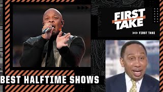 Stephen A reacts to the Super Bowl LVI halftime show 🎤  First Take [upl. by Schwitzer3]