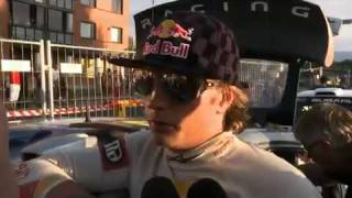 Kimi Räikkönen interview after day 1  Neste Oil Rally Finland 2010 [upl. by Gabriellia]