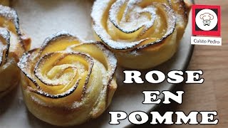 Pomme rose feuilletee  La recette facile [upl. by Naejeillib]