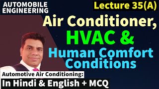 AE Lec35A Air Conditioning  HVAC  Human Comfort Conditions  VKVSir [upl. by Srini]