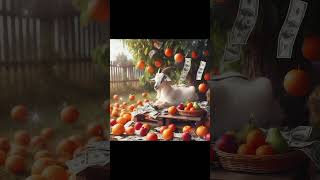 Fruit amp money with Goat😛 ai aiviral aishorts [upl. by Kirat233]