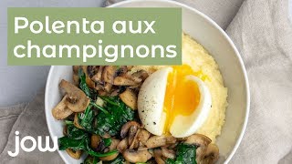 Recette Polenta champignons amp épinards [upl. by Agiaf]