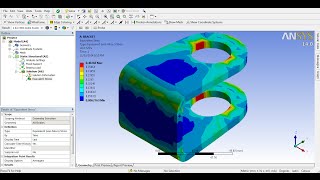 ANSYS Workbench Tutorial Video for Beginners  Bracket Bearing Load  GRS [upl. by Airbmac]