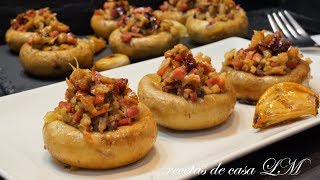 CHAMPIÑONES RELLENOS RECETA FÁCIL Y RÁPIDA [upl. by Iznekcam]