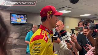 Joey Logano Expresses His Thoughts On NASCAR Penalty After Richmond [upl. by Noelyn399]