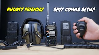 A Budget Friendly Tactical SHTF Comms Setup 📻 BAOFENG Radio PTT Mic Headset and Batteries [upl. by Aiseneg]