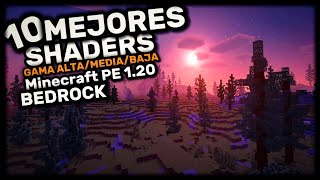 Los 10 MEJORES Shaders para Minecraft PE 120  12051  Mcpe Shaders 120 [upl. by Letsirk]