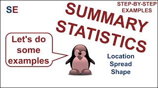 Summary statistics  stepbystep examples [upl. by Ardiedal]