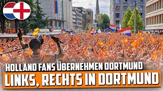 Nächster OranjeWahnsinn NiederlandeFans nehmen Dortmund ein holland nach links nach rechts [upl. by Wilton]