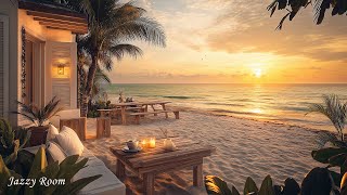 Peaceful Autumn Morning at Cozy Beach House Ambience with Soft Piano Jazz Music to Work amp Relax [upl. by Sidoney62]