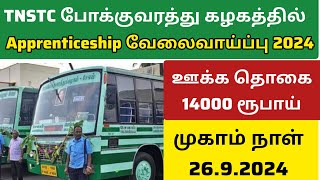 TNSTC apprenticeship Job  அரசு போக்குவரத்து கழகத்தில் வேலைவாய்ப்பு  apprentice training 2024 tamil [upl. by Nobel400]