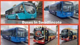 LONG VIDEO Buses In Swadlincote 021123  With some special features [upl. by Notxam]