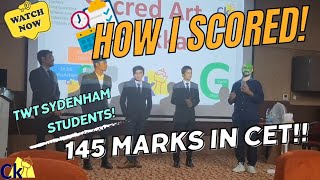 How I scored 145 Marks in CET TwT Sydenham Students [upl. by Nosrak329]