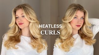 BIG Heatless Curls Tutorial [upl. by Rosella]