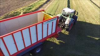 Gras silieren  FENDT 828  PÖTTINGER Jumbo 6010 Combiline [upl. by Aicram]